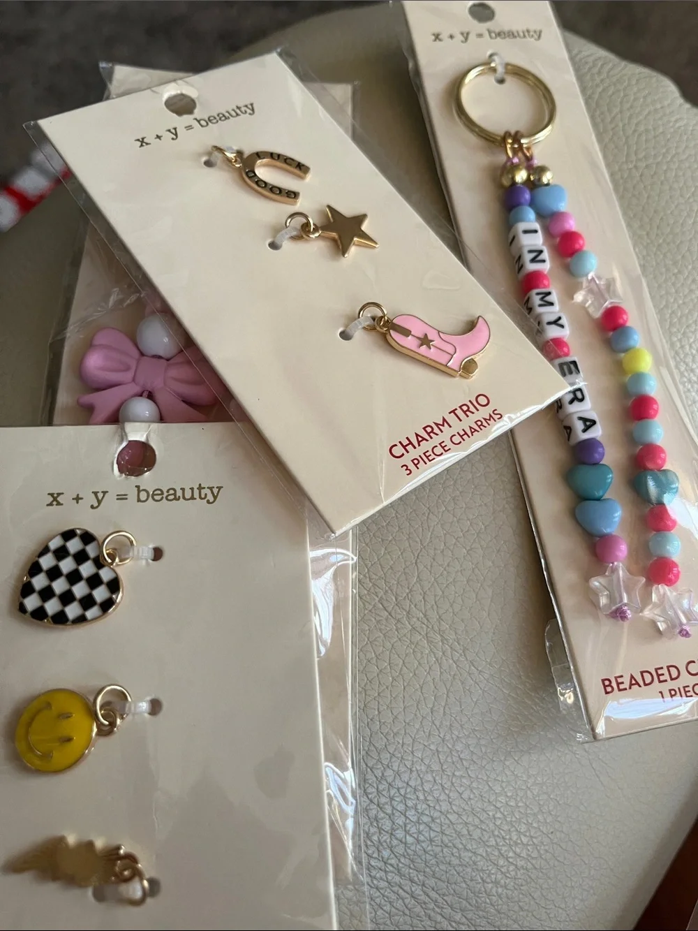 X + Y = Beauty charms for lip balm/gloss!  New.